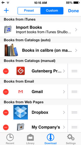 Custom Book Sources